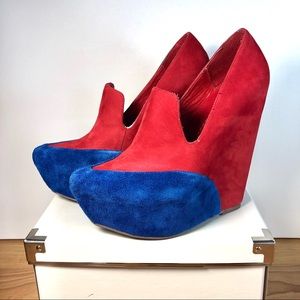 Jeffrey Campbell suede platforms